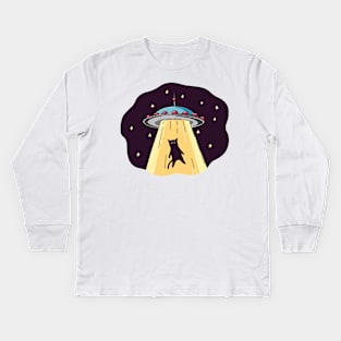 unicorn cats cutes Kids Long Sleeve T-Shirt